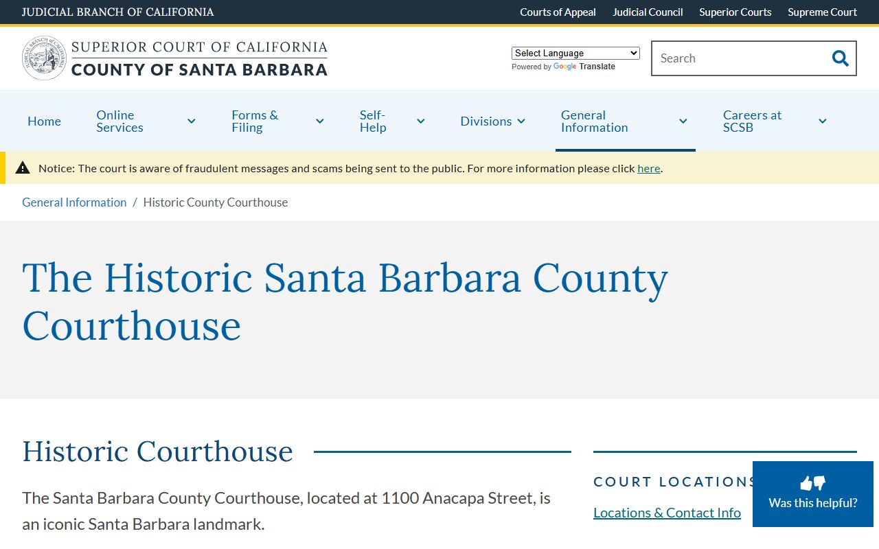 Santa Barbara County historic courthouse